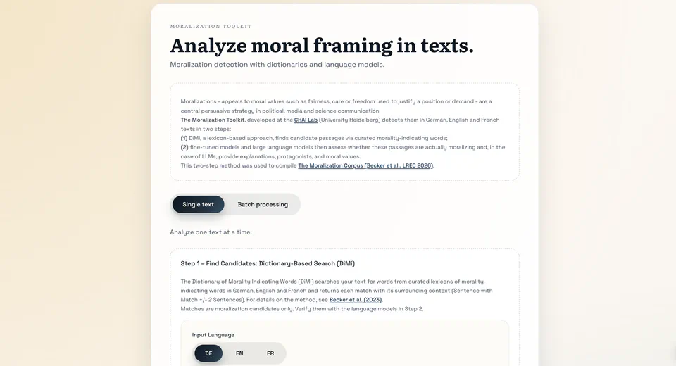 Moralization Toolkit